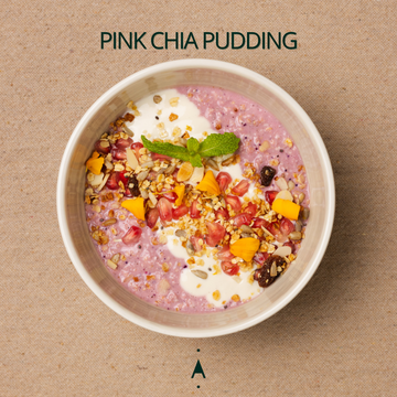 Pink Chia Pudding - Pudim de Chia com o Blend Beet Berries do The Therapist
