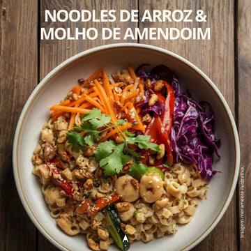Noodles de Arroz com molho de amendoim e Bend Ansiedade do The Therapist