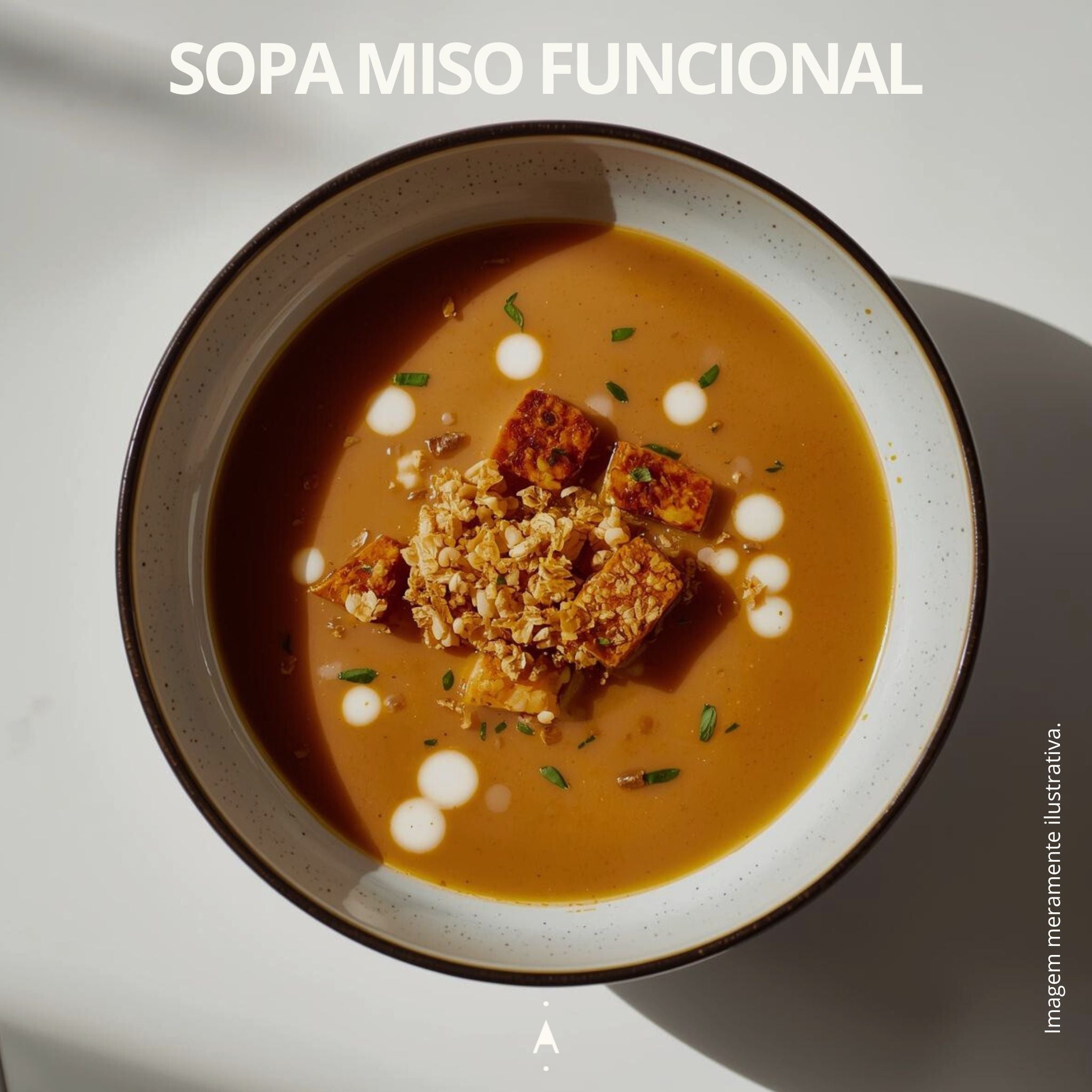 Receitas saudáveis e simples ● Sopa miso com granola salgada e tofu crocante