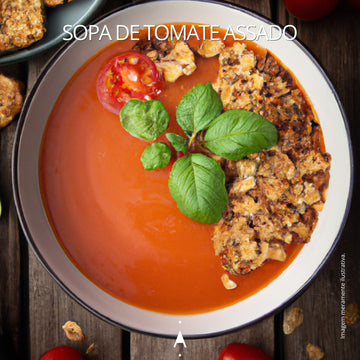 Receitas saudáveis e simples ● Sopa de Tomate Assado com Manjericão