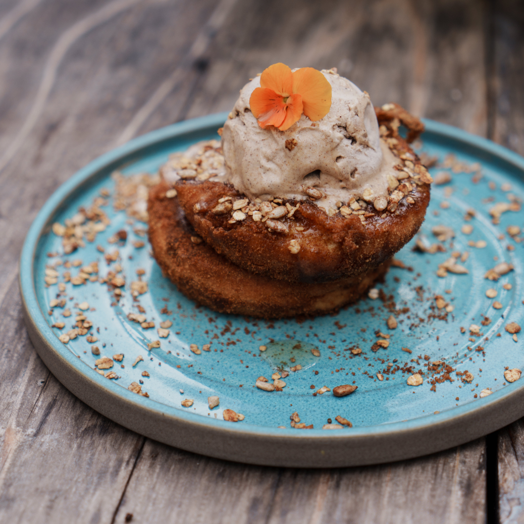 Rabanagas Vegan com gelado de noz